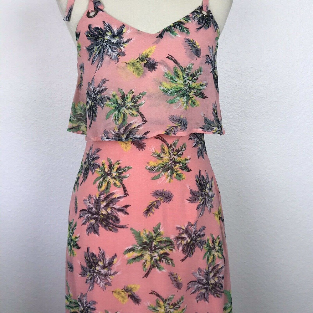 Line + Dot Ruffled Riza Palm Tree Midi Tank Dress - Picture 6 of 12